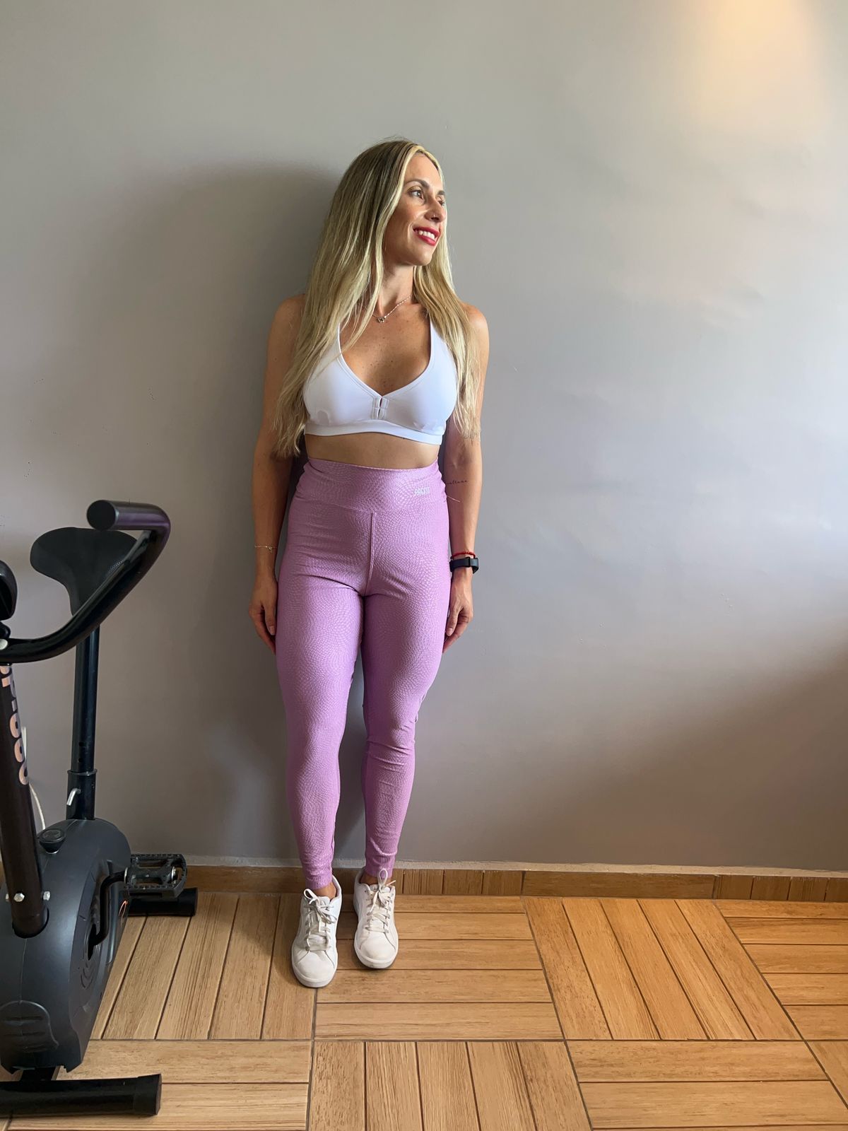 Calça legging Lilás - Poliamida | Roupa Fitness Confortável para Mulheres