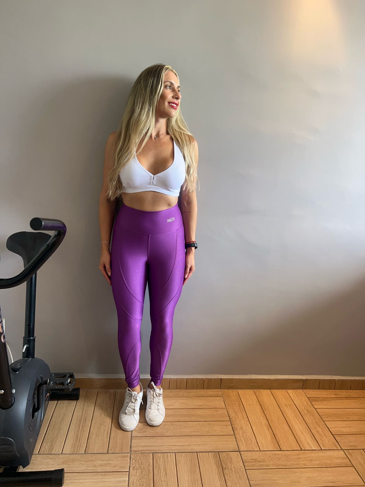 Calça legging Roxa - Poliamida | Roupa Fitness Confortável para Mulheres