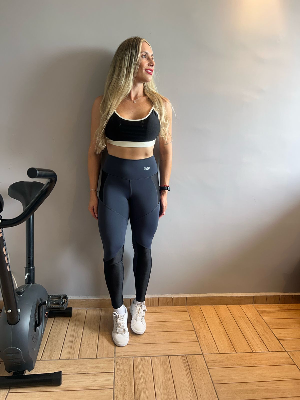 Calça legging grafite - Poliamida | Roupa Fitness Confortável para Mulheres