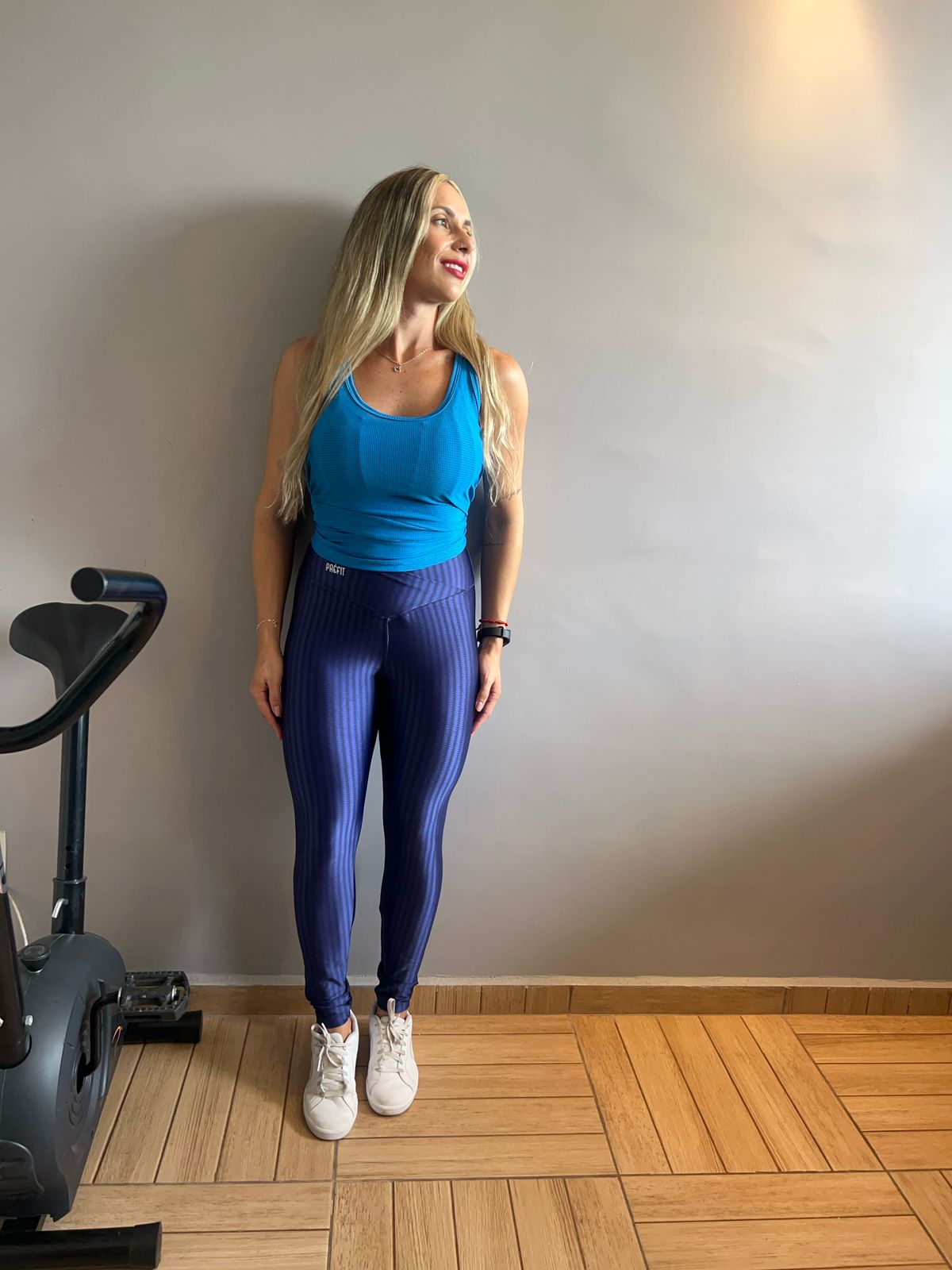 Calça Azul marinho 3D - Poliamida | Roupa Fitness Confortável para Mulheres